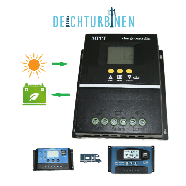 einfache Controller 12-48V bis 60 oder bis 100A die wichtigsten Werte einstellbar