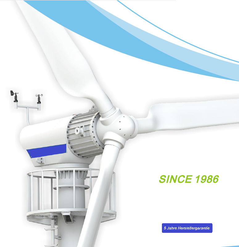 Deichturbine horizontales Windrad H 60000 (60kW)