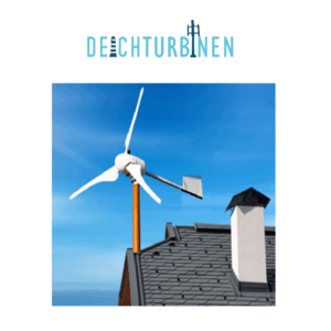 Turbine mit Mast montiert im Hausdach