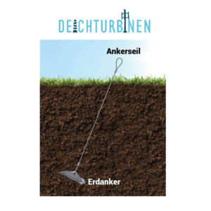 Erdanker zum soliden Abspannen von einfachen Masten bis zu einer Zugkraft von 1,3to