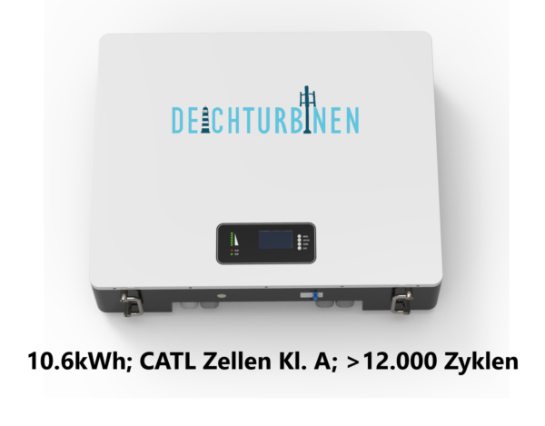 Deichturbinen LFP Speicher mit 10,6kWh Kapazität und 48V Betriebsspannung