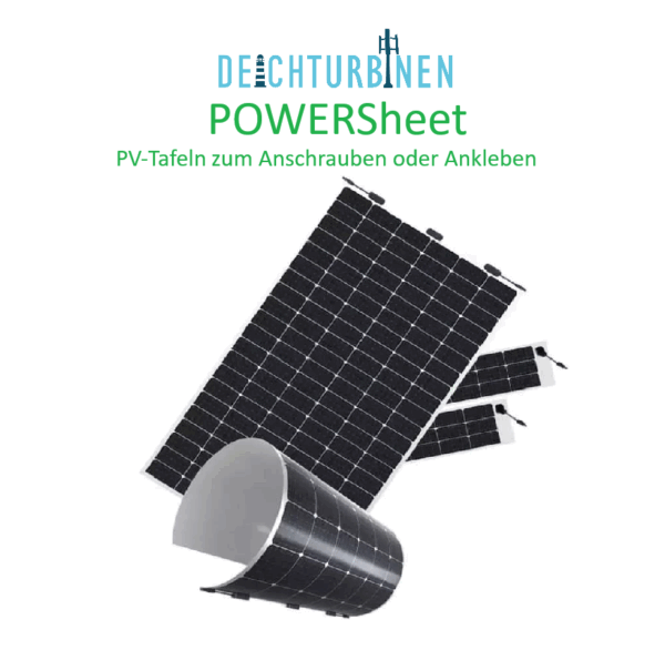POWERSheet semi-flexible Photovoltaik Tafeln in verschiedenen Abmessungen