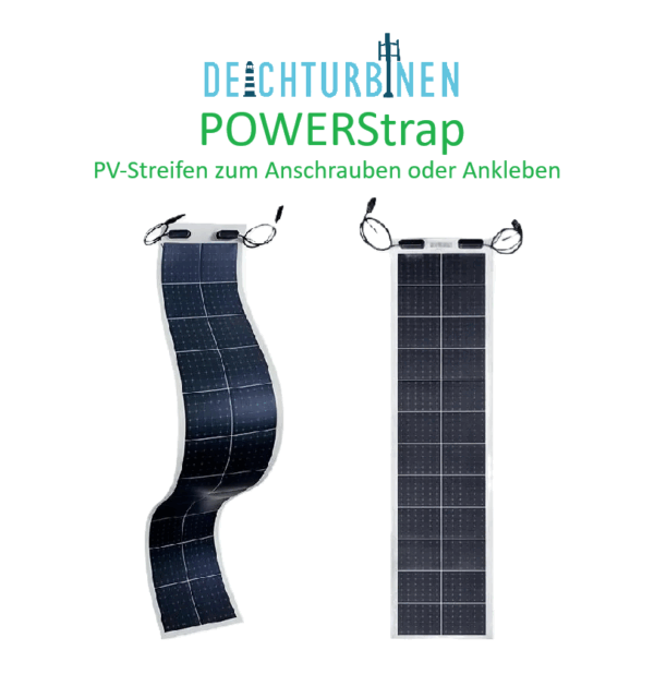 POWERStrap semi-flexible Photovoltaik Streifen in verschiedenen Abmessungen