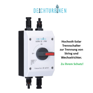 Hochvolt Trennschalter für PV Anlagen