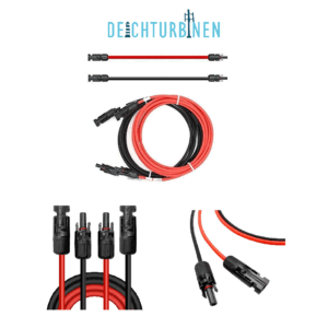 fertige Solarkabel 4mm² mit MC4 Steckverbindung in verschiedenen Längen passend zu unseren MC4 Produkten