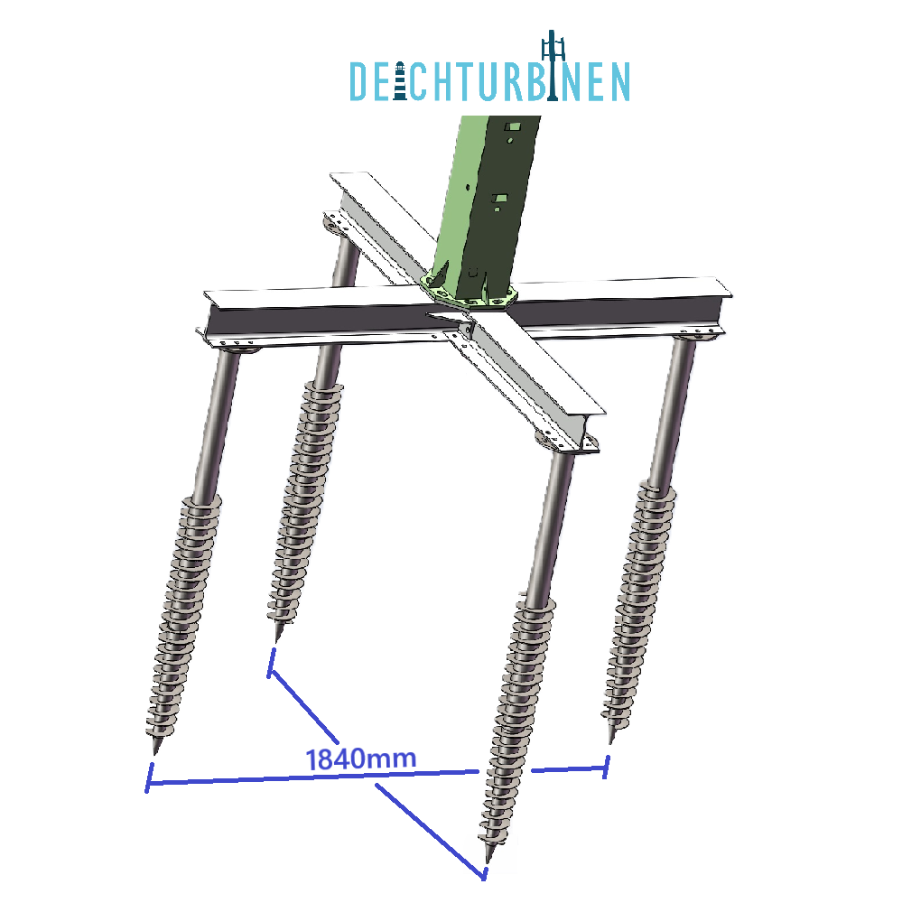 Schraubfundamente für unsere PV-Tracker